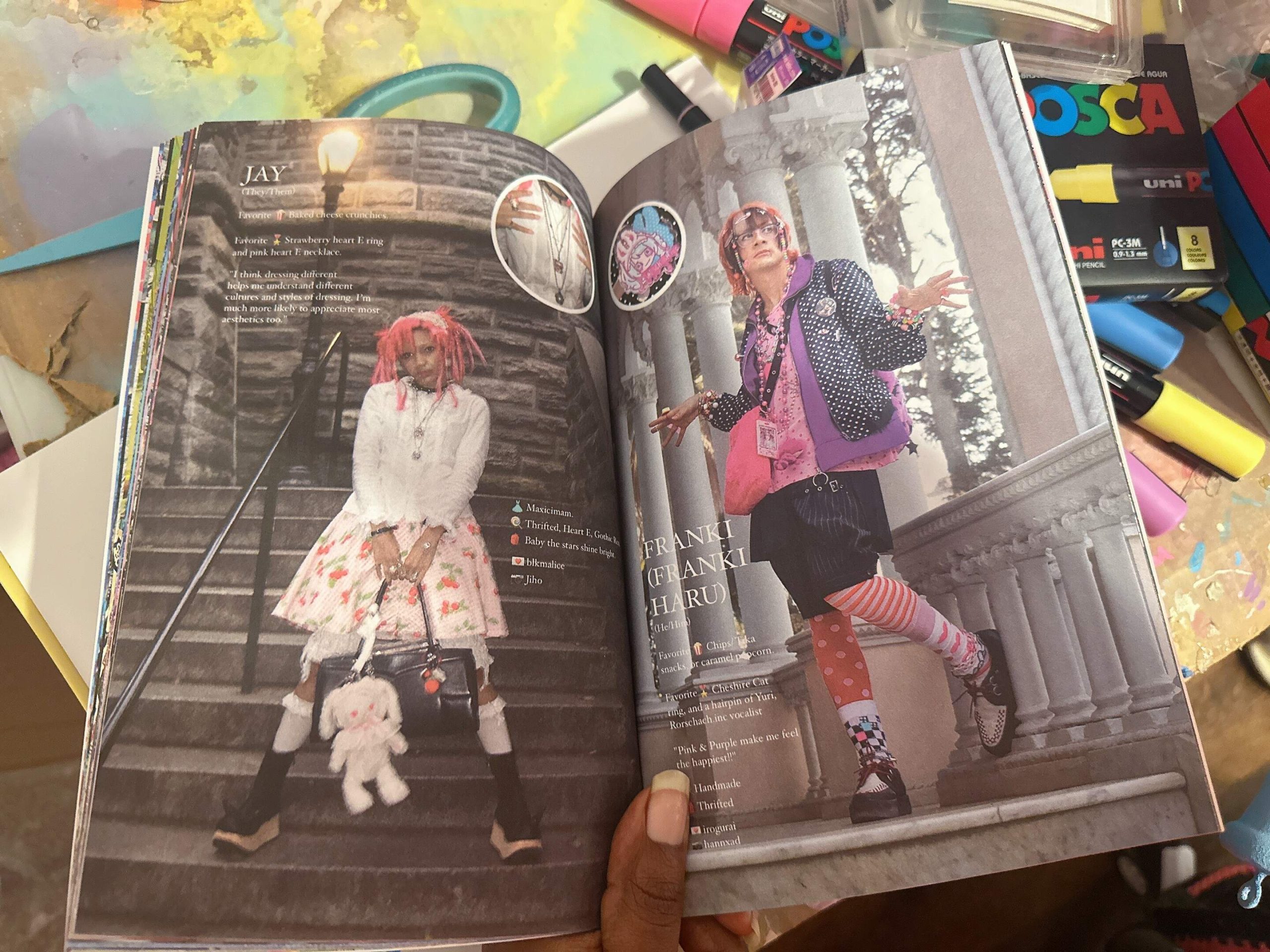 Two pages from TENPLE featuring Jay and Franki Haru.